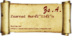 Zsarnai Aurélián névjegykártya